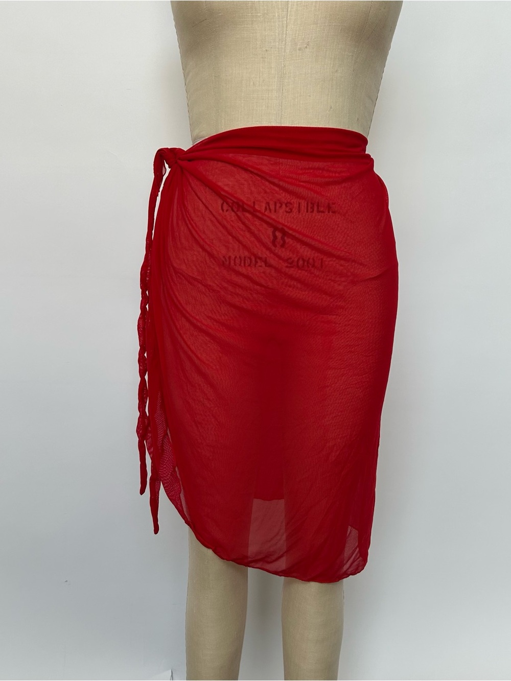 Women’s Red Swim Sarong Cover-Up